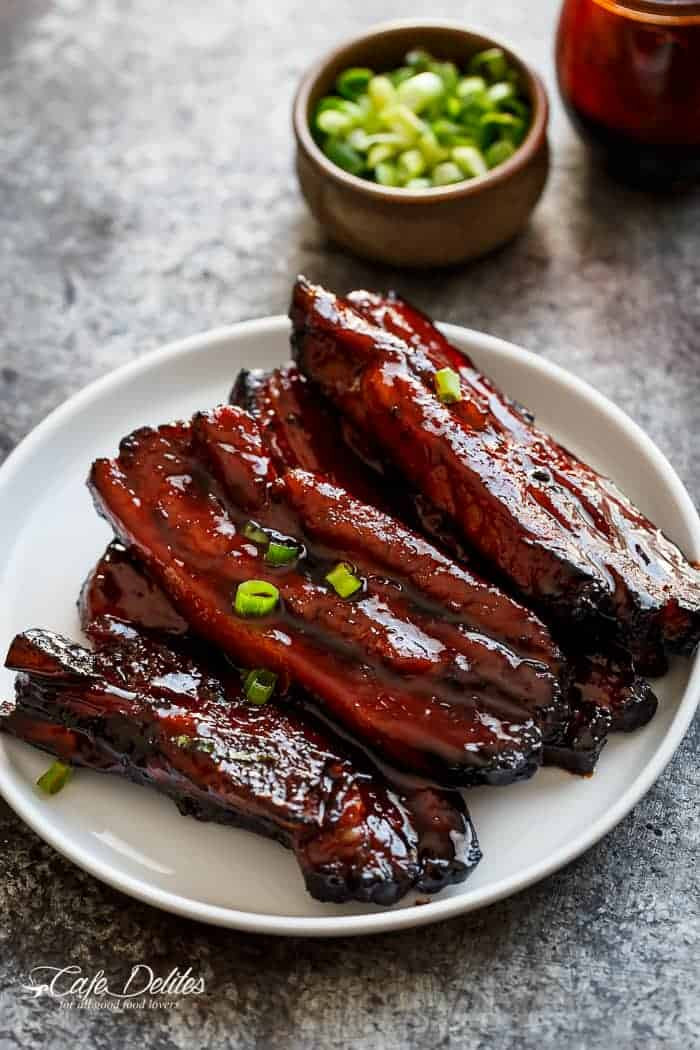Chinese Pork Ribs
 Sticky Chinese Barbecue Pork Belly Char Siu Cafe Delites