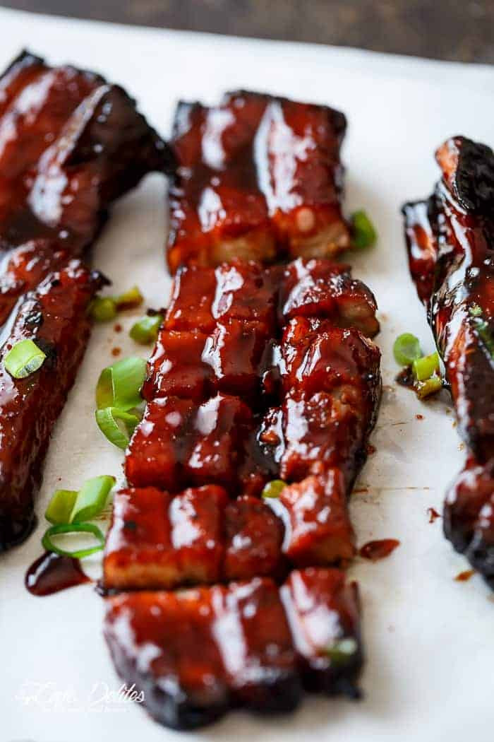 Chinese Pork Ribs
 Sticky Chinese Barbecue Pork Belly Char Siu Cafe Delites