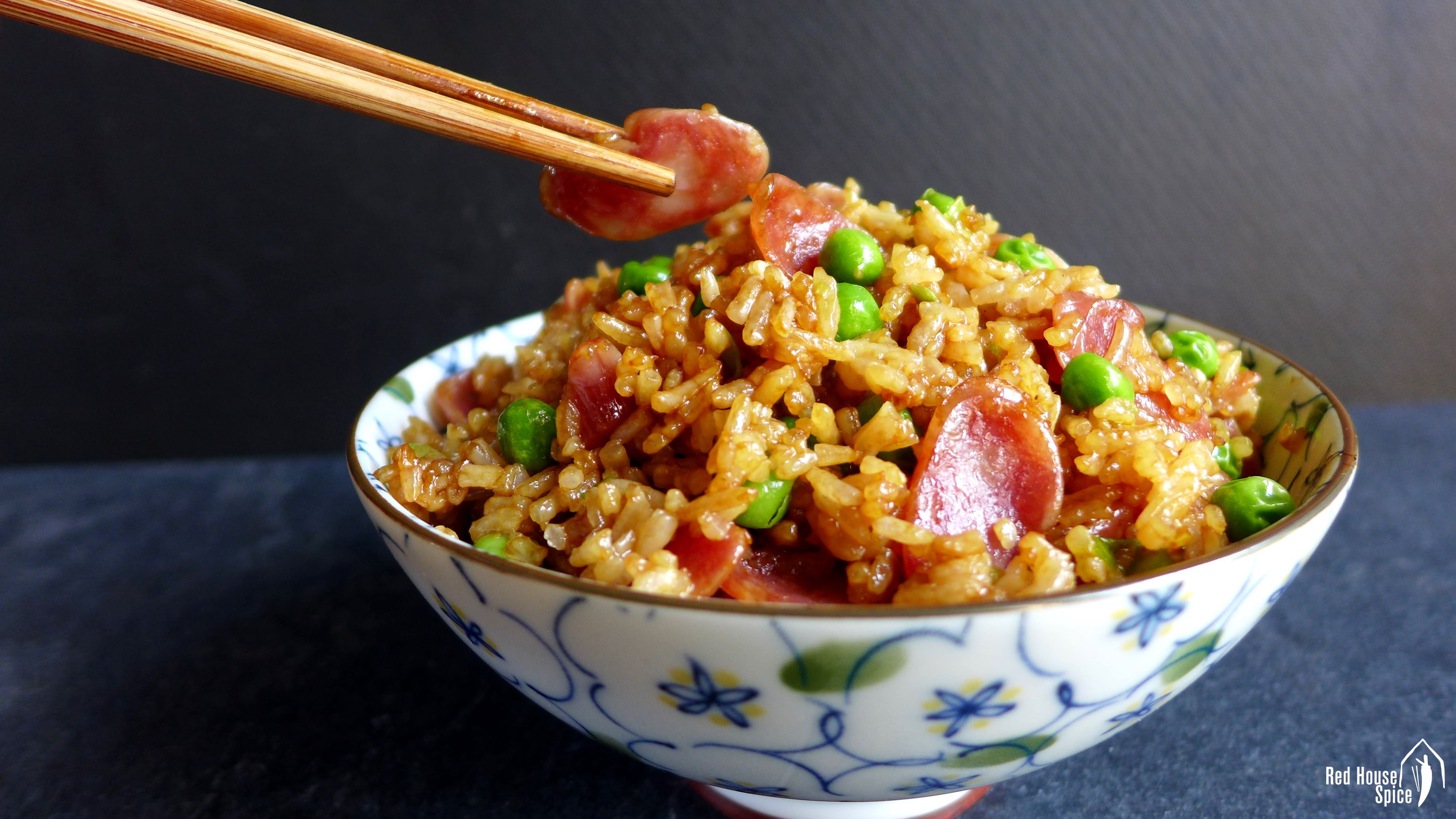 Chinese Sausage Fried Rice
 Chinese sausage fried rice 腊肠炒饭 – Red House Spice