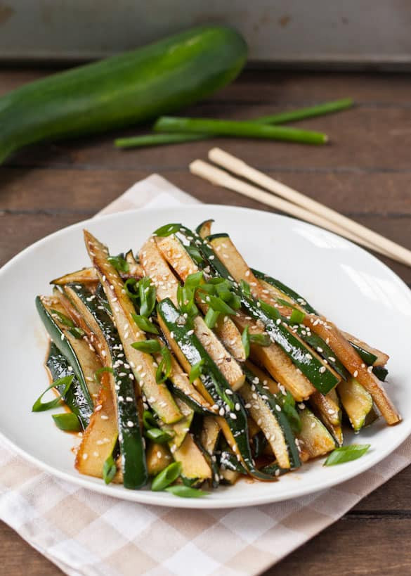 Chinese Side Dishes
 Spicy Asian Zucchini Side Dish