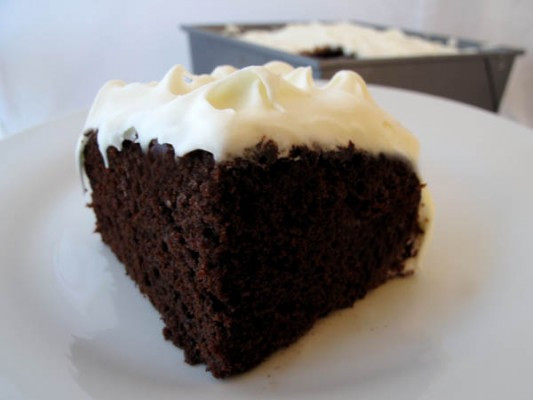 Choc Mayo Cake Recipe
 Chocolate [Mayonnaise] Cake with Cream Cheese Frosting