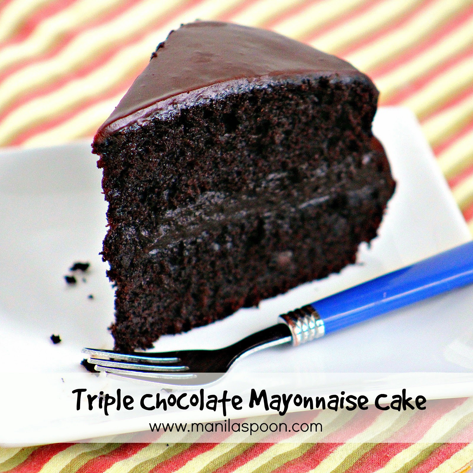 Choc Mayo Cake Recipe
 Triple Chocolate Mayonnaise Cake