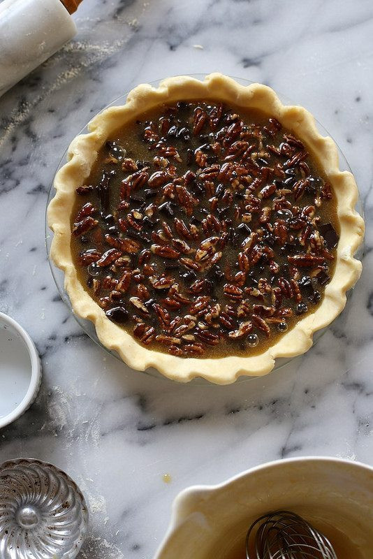 Chocolate Bourbon Pecan Pie
 Bourbon Pecan Pie with Dark Chocolate