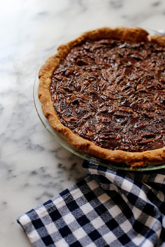 Chocolate Bourbon Pecan Pie
 Bourbon Pecan Pie with Dark Chocolate