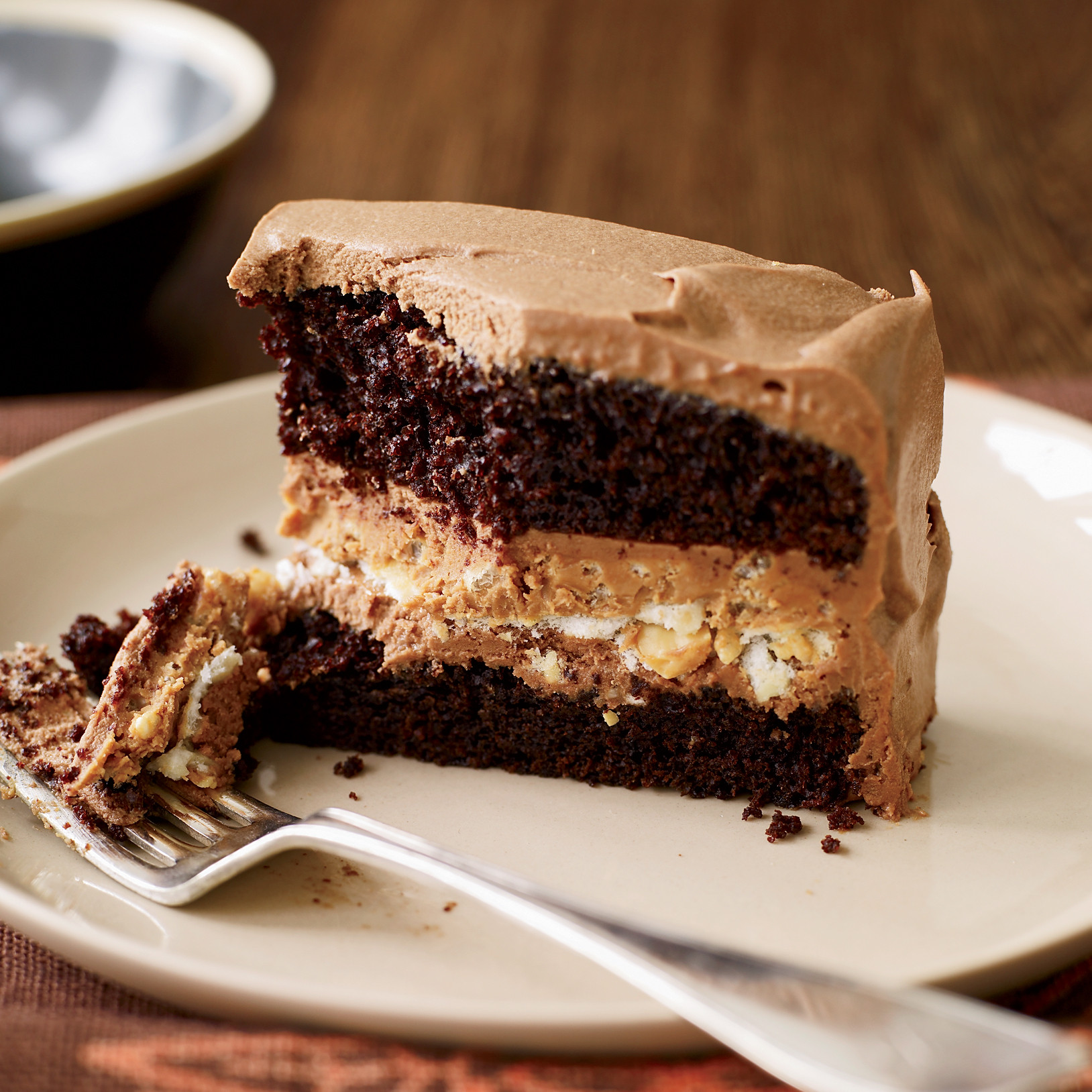 Chocolate Cake Desserts
 Crunchy Milk Chocolate Peanut Butter Layer Cake Recipe