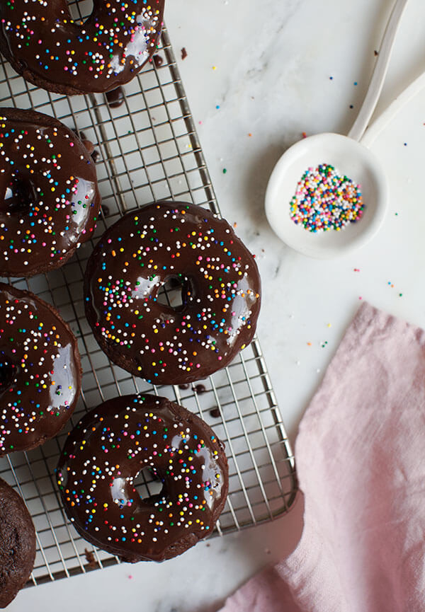 Chocolate Cake Donut Recipes
 Baked Double Chocolate Cake Doughnuts – A Cozy Kitchen