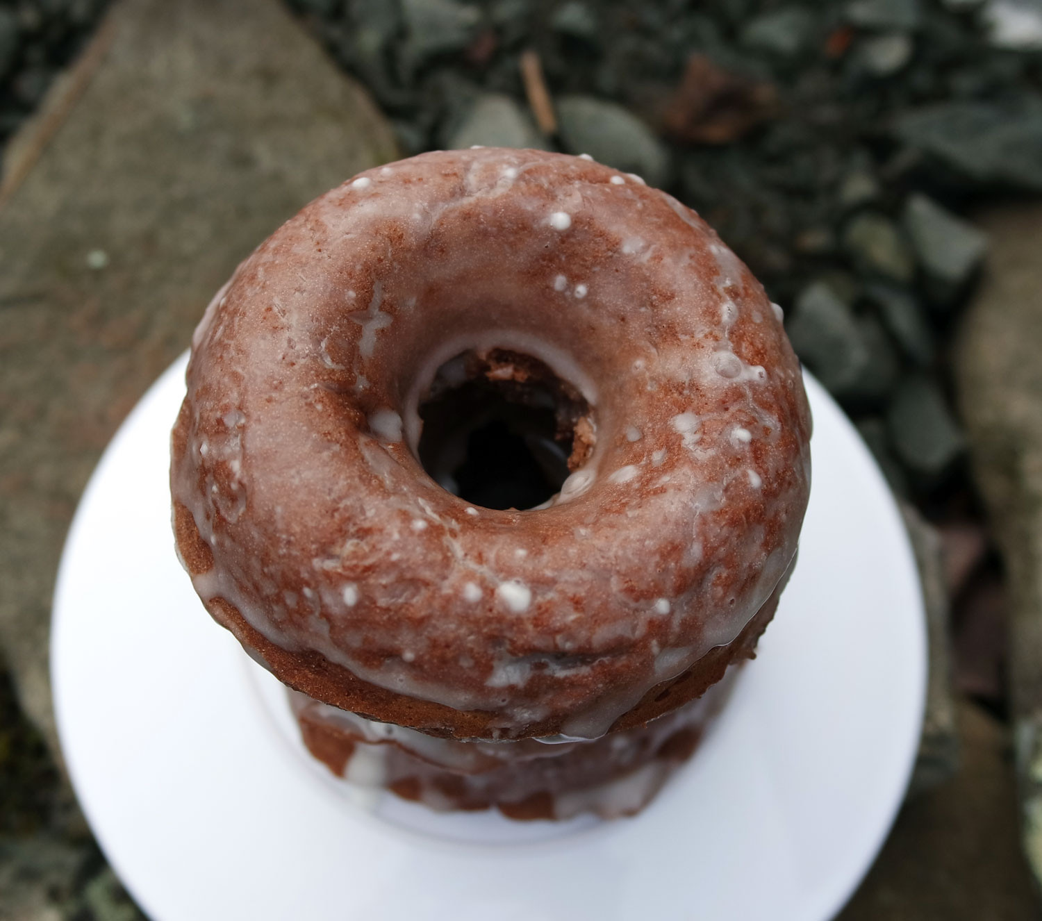 Chocolate Cake Donut
 Baked Chocolate Cake Donuts with Sugar Glaze Ever After