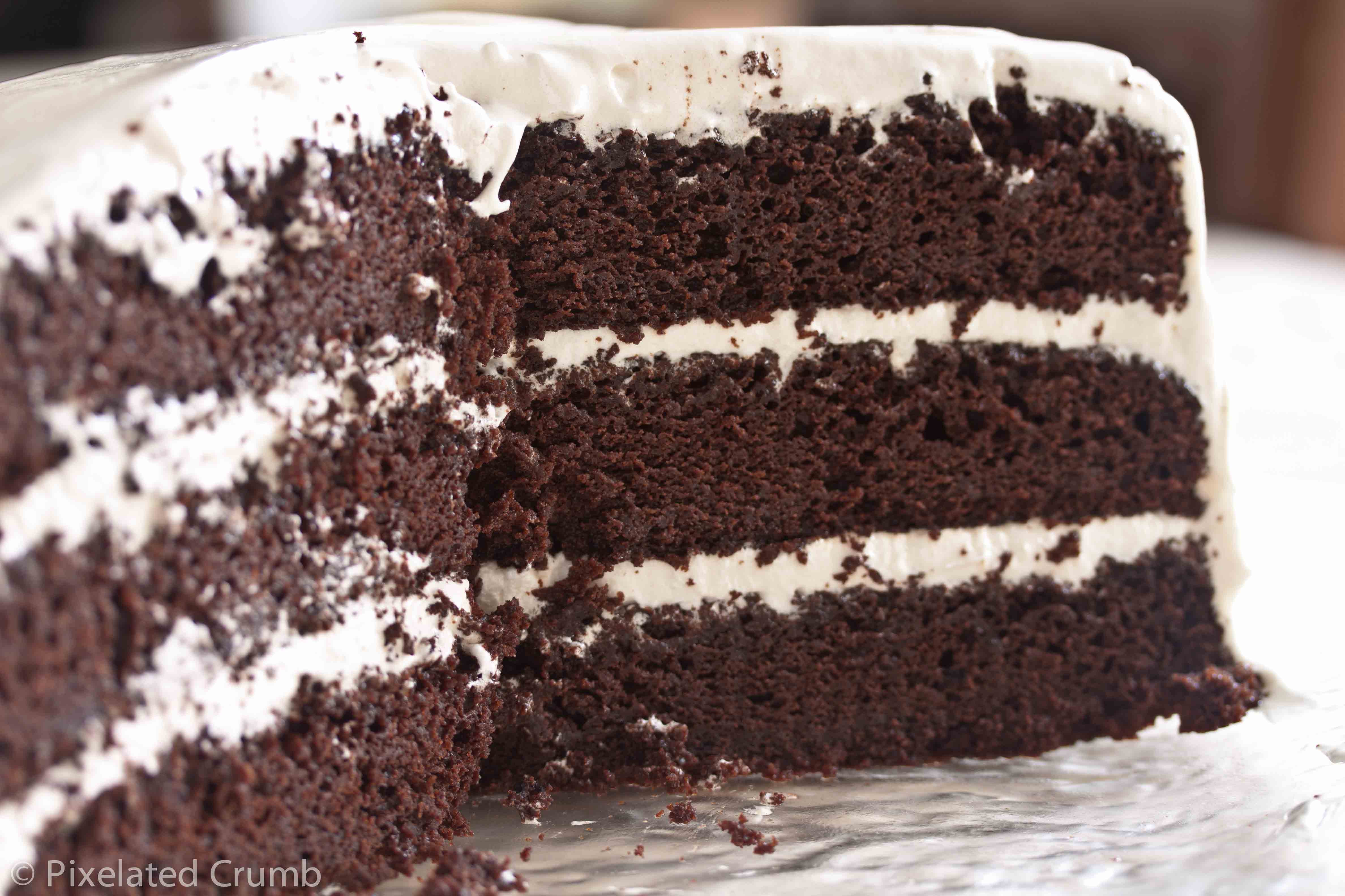 Chocolate Cake Frosting
 Three Layer Chocolate Cake with Marshmallow Frosting