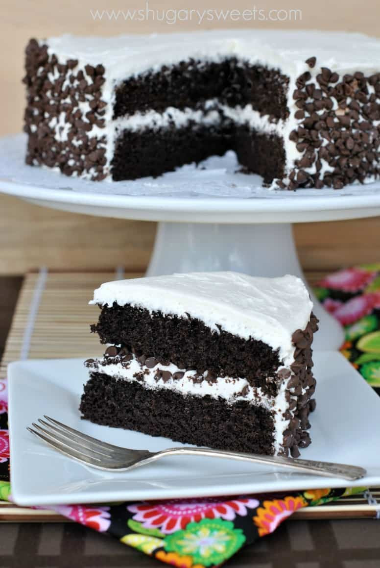 Chocolate Cake Frosting
 Dark Chocolate Cake with Vanilla Frosting Shugary Sweets