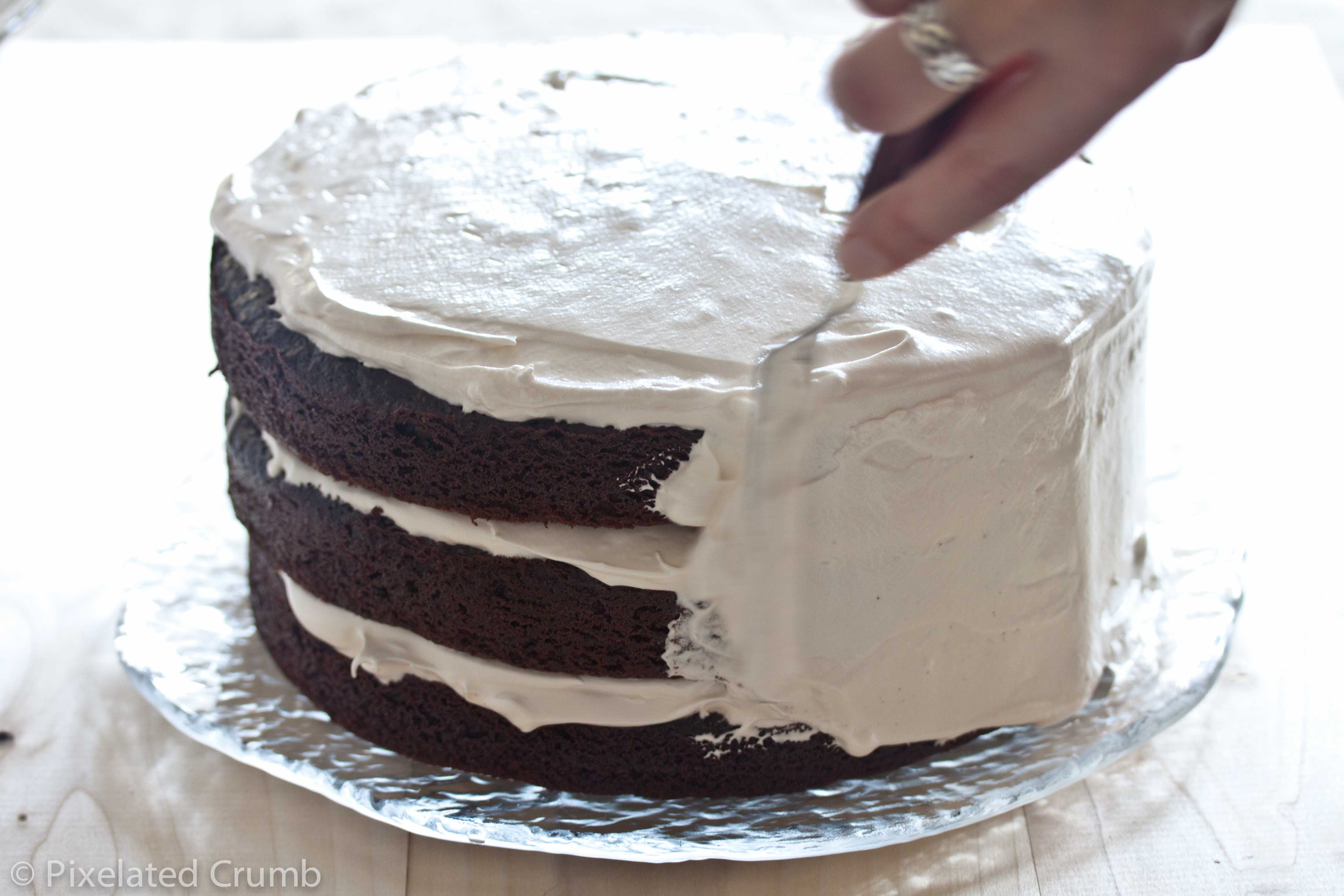 Chocolate Cake Frosting
 Three Layer Chocolate Cake with Marshmallow Frosting