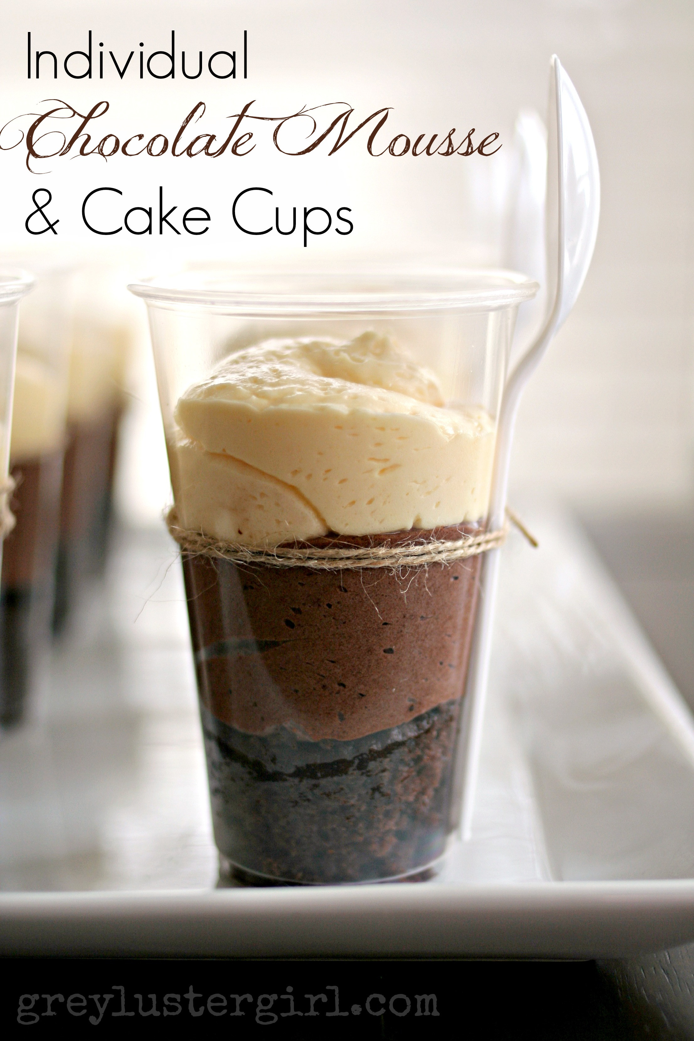 Chocolate Cake In A Cup
 Individual Chocolate Mousse & Cake Cups