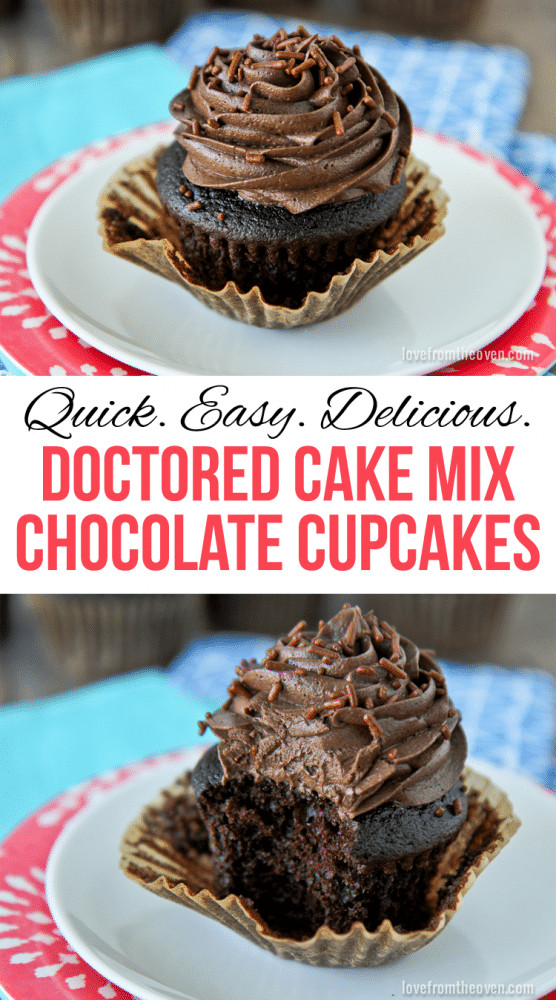 Chocolate Cake Mix Recipes
 Chocolate Cake Mix Cupcakes Love From The Oven