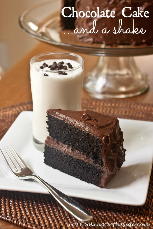 Chocolate Cake Shake
 Recipe Dark Chocolate Cake with a Vanilla Milkshake