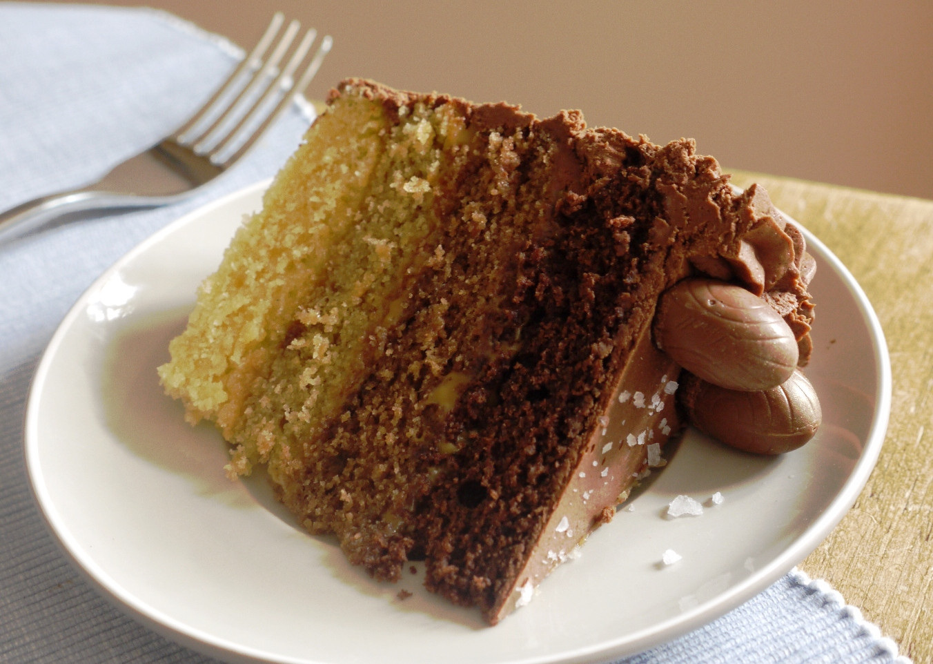 Chocolate Caramel Cake
 Chocolate & Caramel Layer Cake thelittleloaf