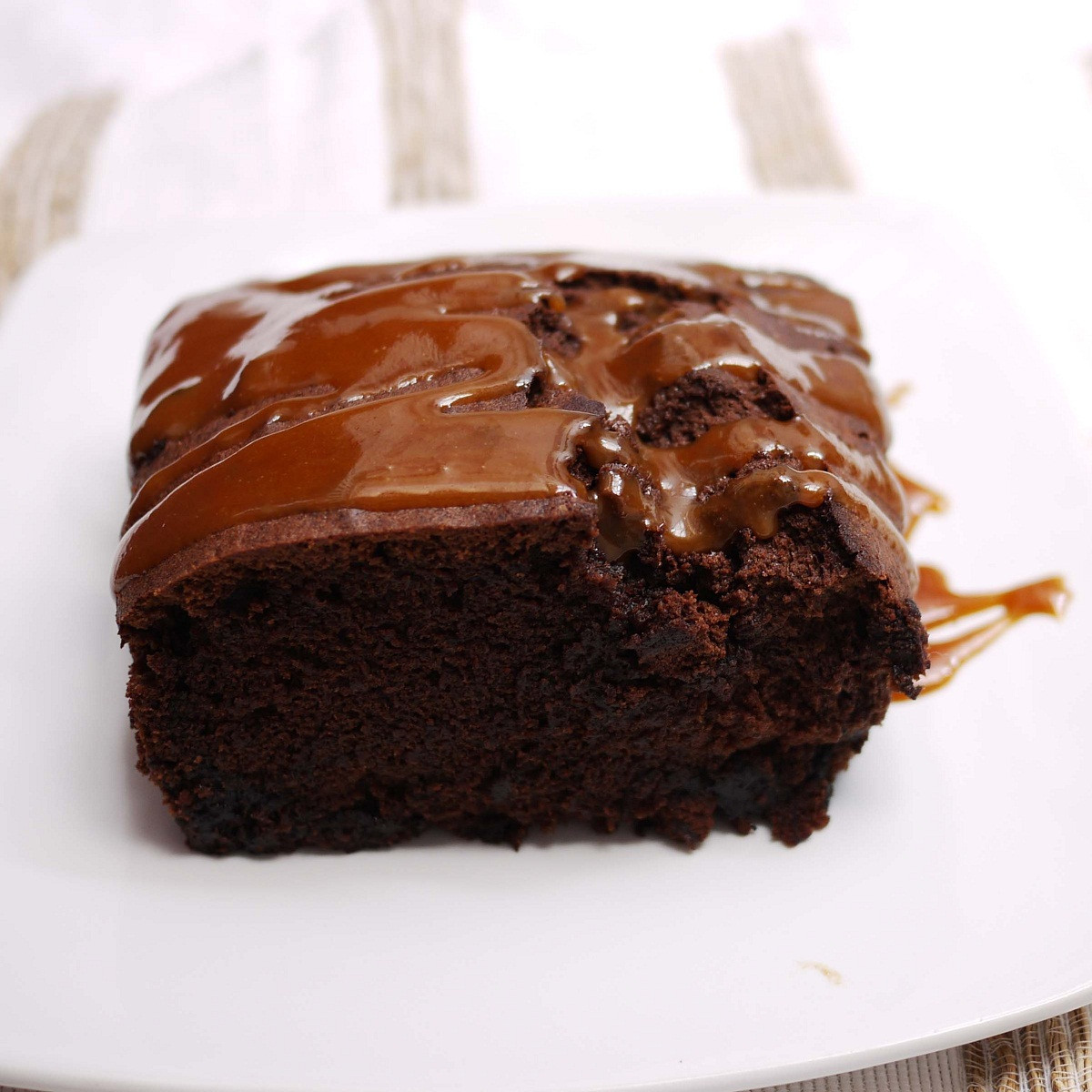 Chocolate Caramel Cake
 Caramel Drenched Chocolate Loaf