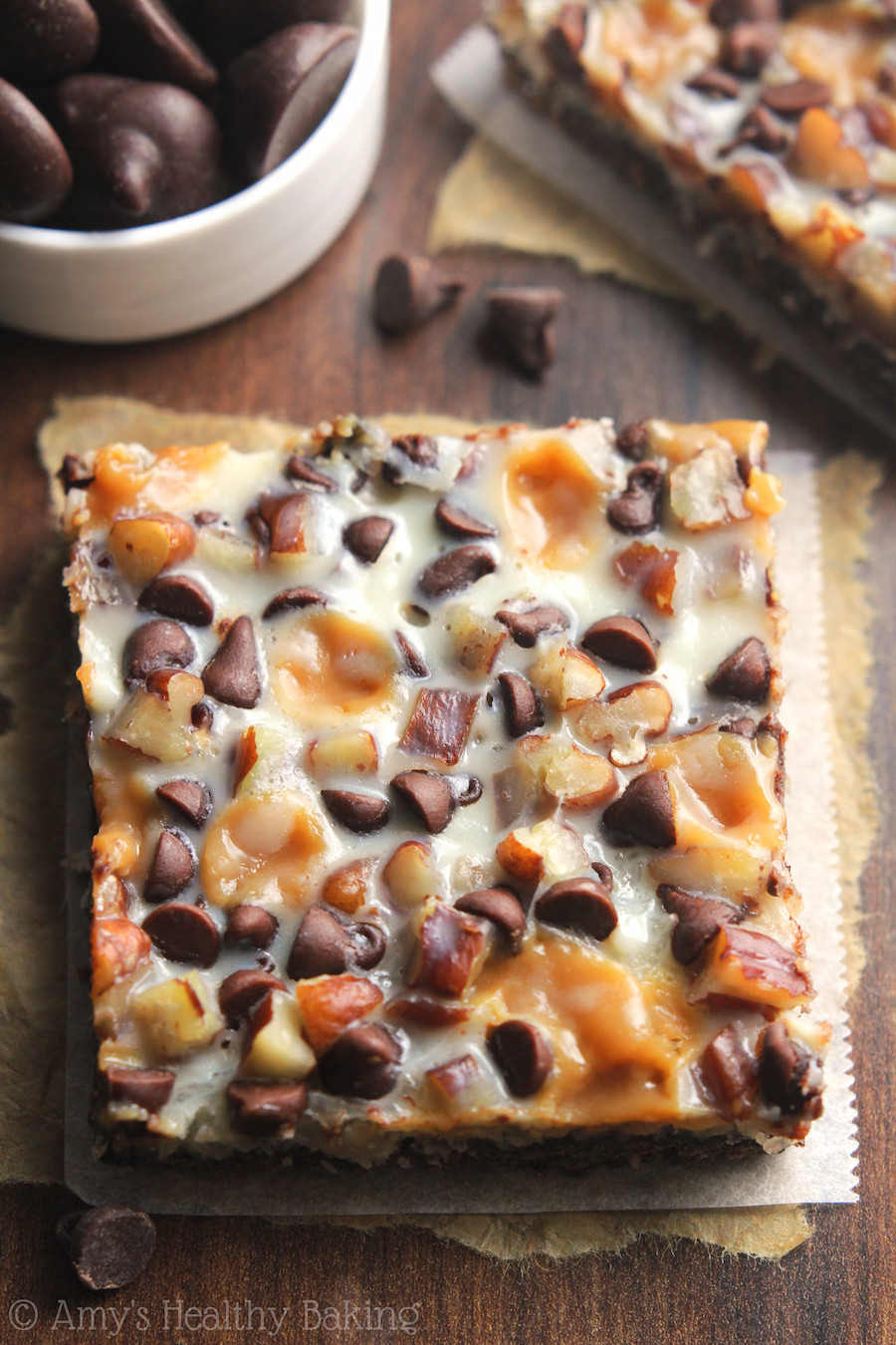 Chocolate Caramel Desserts
 Skinny Chocolate Caramel Seven Layer Bars