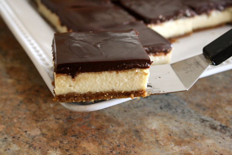 Chocolate Cheese Cake Bars
 Cheesecake Bars with Chocolate Ganache