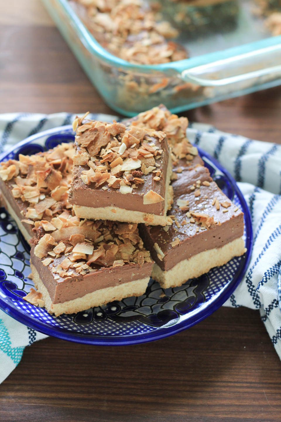 Chocolate Cheese Cake Bars
 Coconut Dark Chocolate Cheesecake Bars