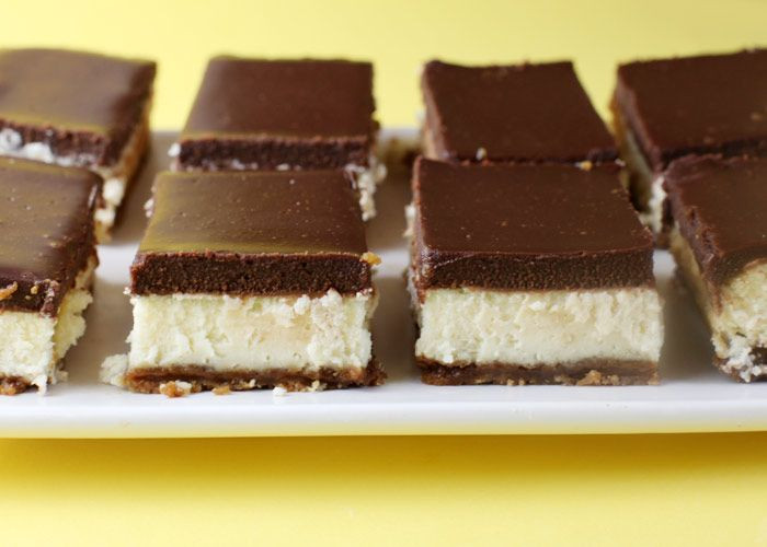 Chocolate Cheese Cake Bars
 Orangecello Chocolate Cheesecake Squares Recipe — Dishmaps