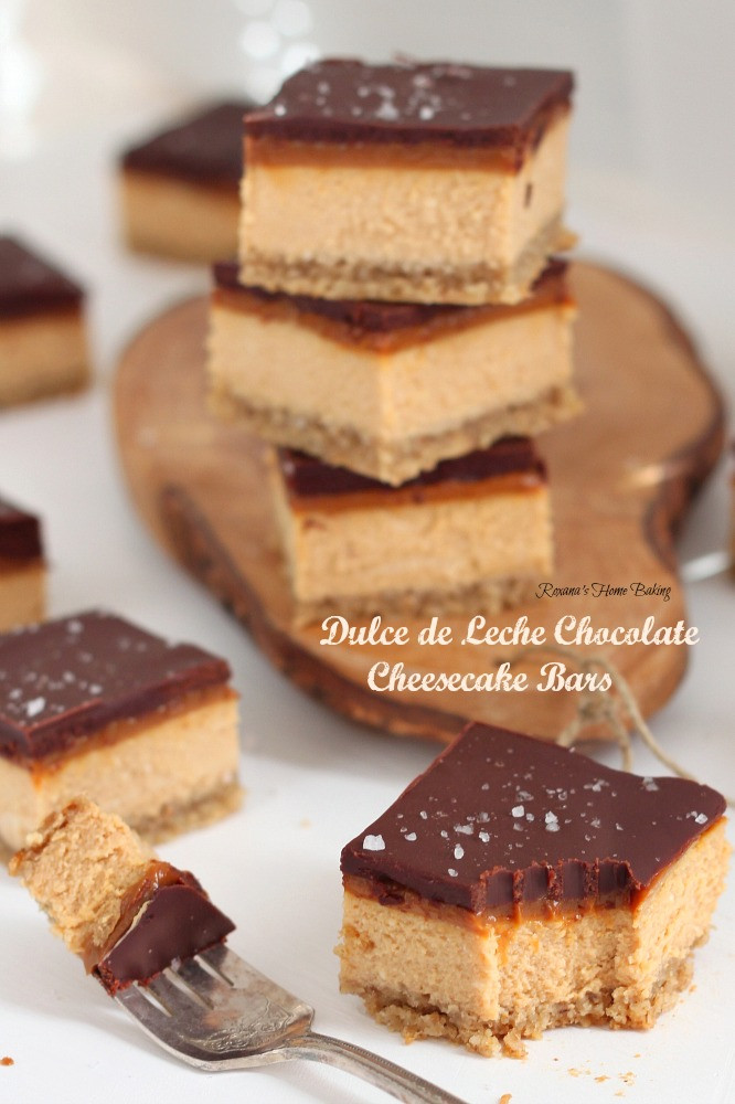 Chocolate Cheese Cake Bars
 Dulce de leche chocolate cheesecake bars recipe