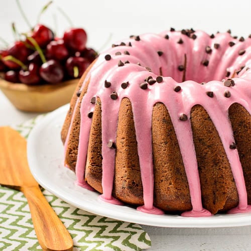 Chocolate Cherry Bundt Cake
 Cherry Chocolate Chip Bundt Cake