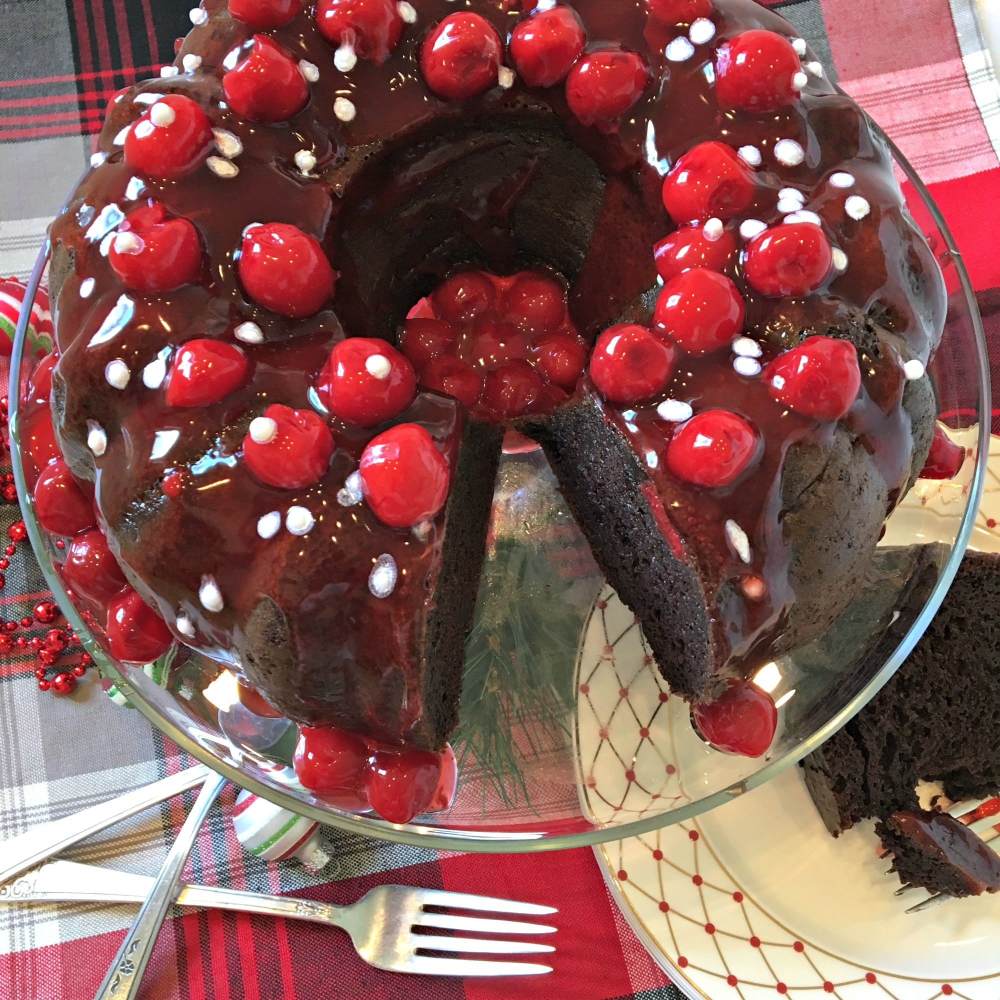 Chocolate Cherry Bundt Cake
 Chocolate Cherry Bundt Cake