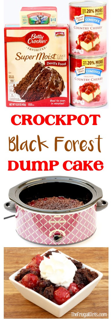 Chocolate Cherry Dump Cake
 Crock Pot Chocolate Cherry Dump Cake Recipe Black Forest