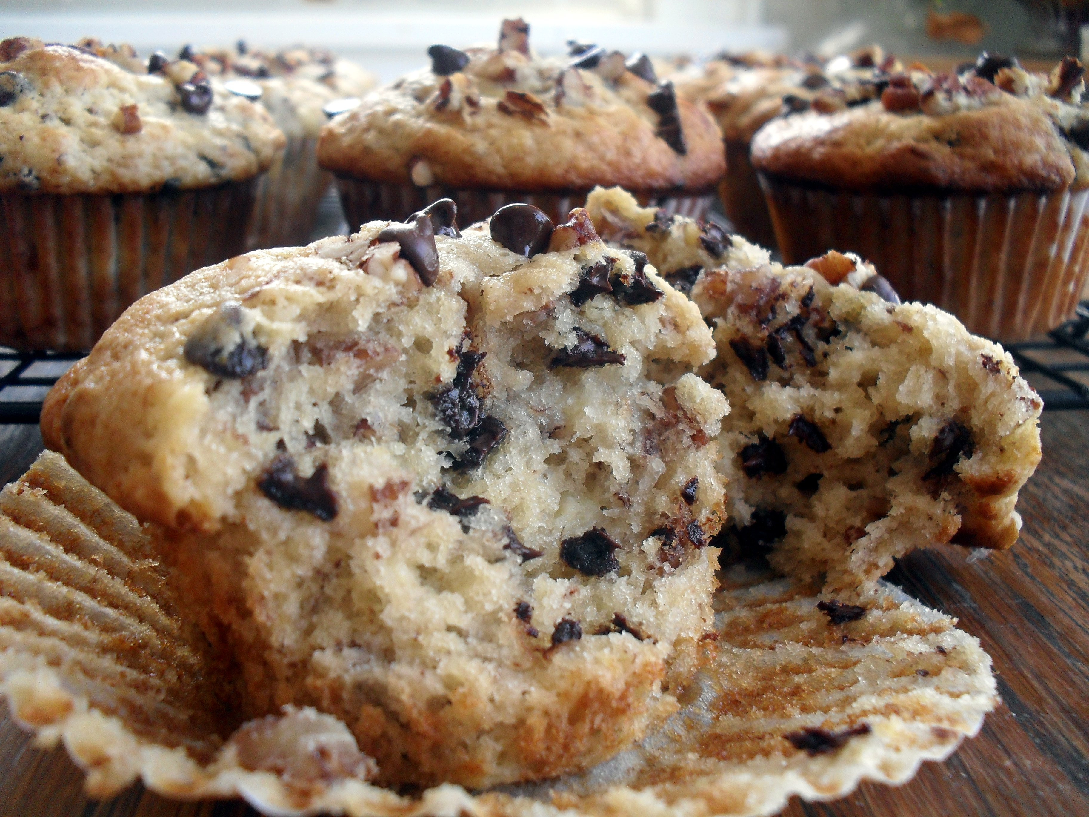 Chocolate Chip Banana Muffins
 Banana Nut Chocolate Chip Muffins