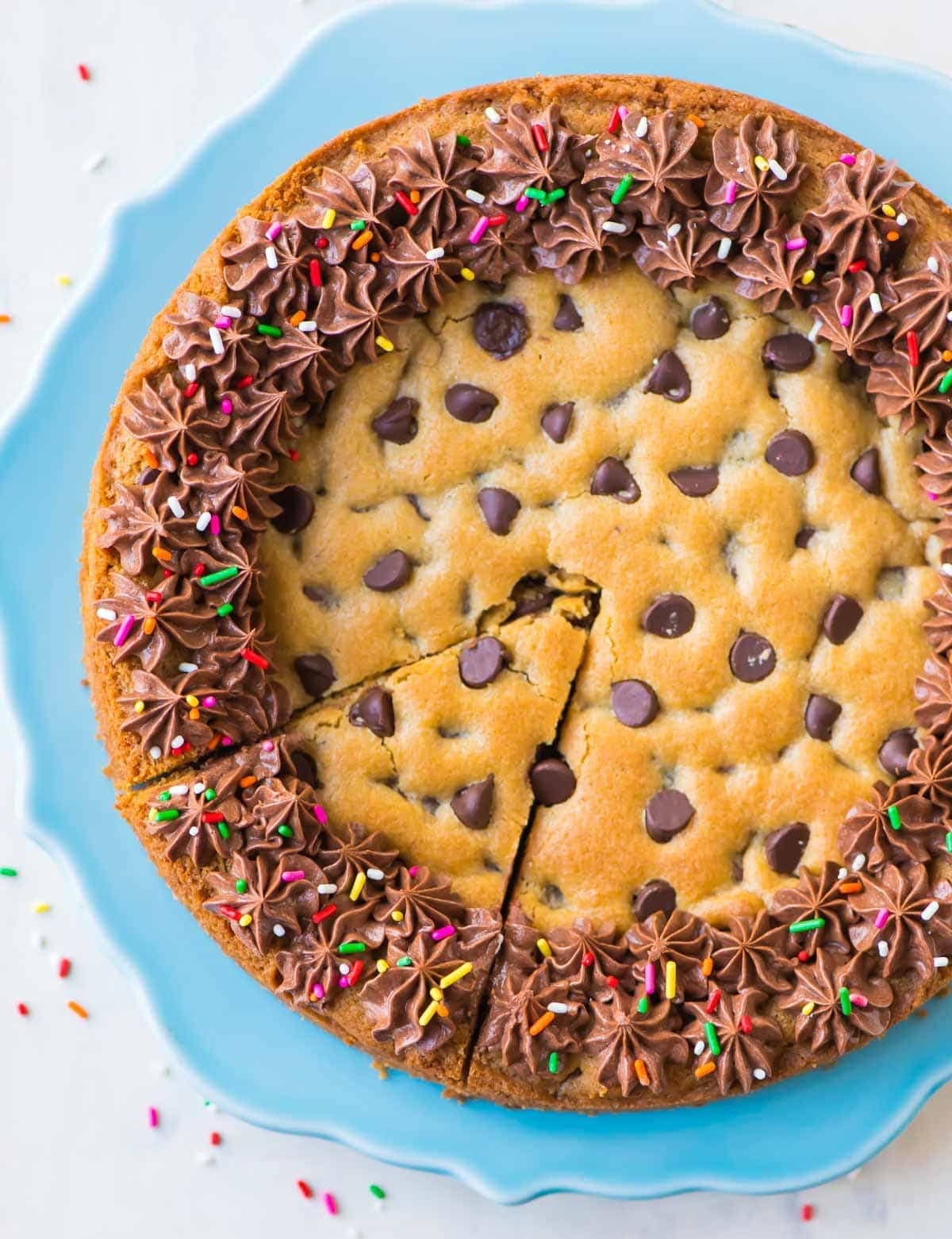 Chocolate Chip Cookie Cake
 Chocolate Chip Cookie Cake with Chocolate Fudge Frosting