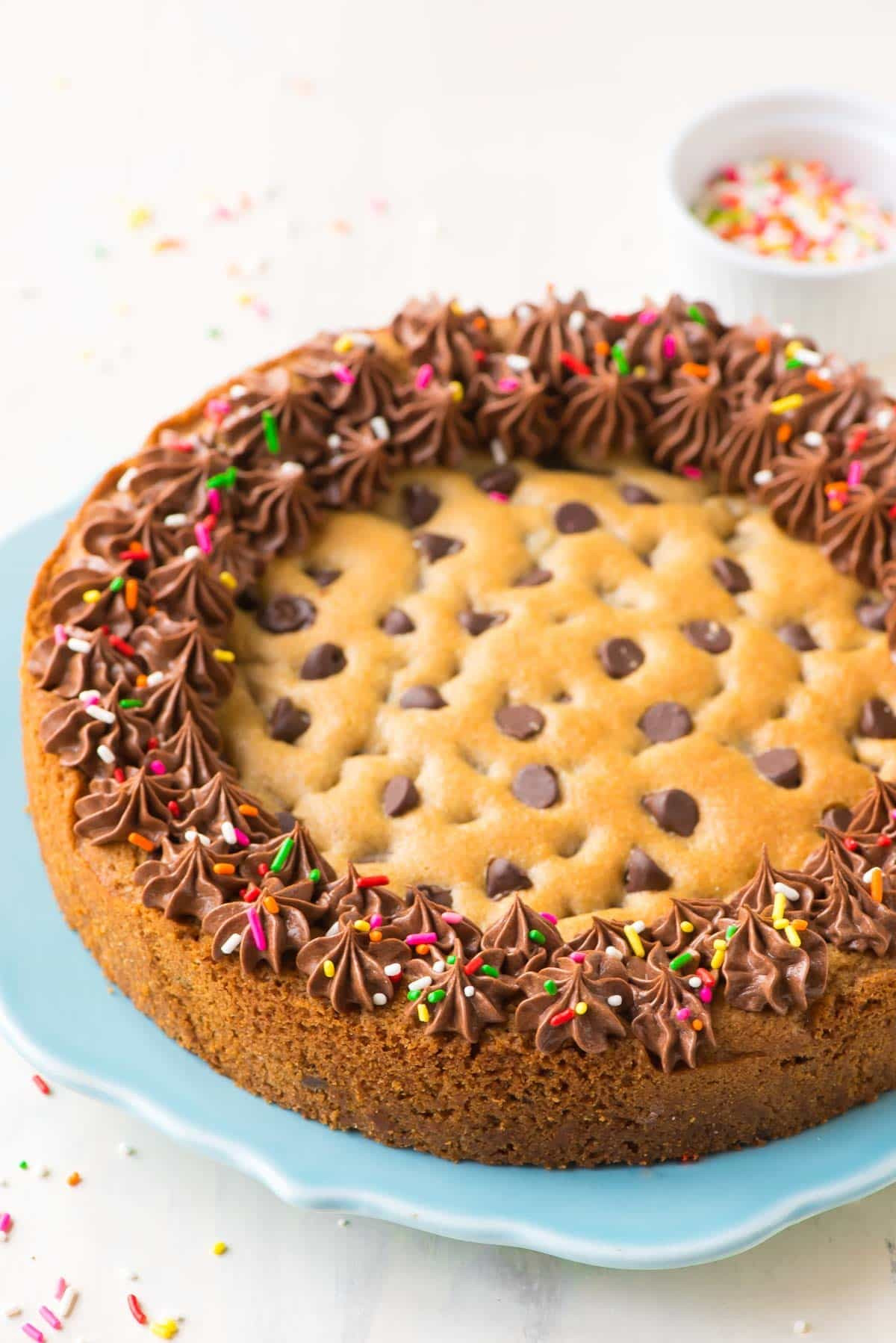 Chocolate Chip Cookie Cake
 Chocolate Chip Cookie Cake Recipe with Chocolate Fudge
