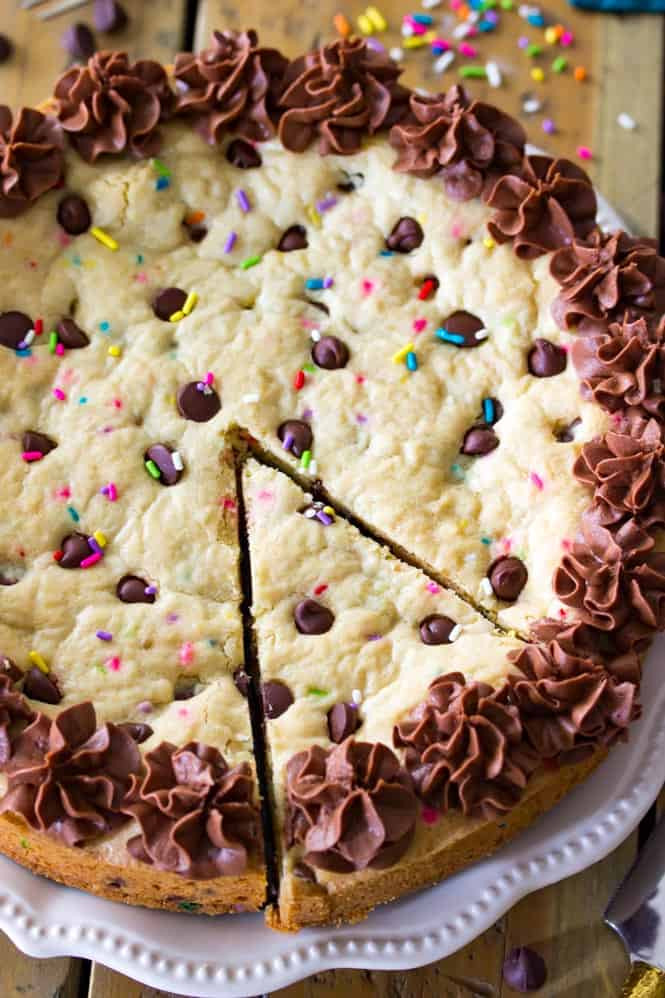 Chocolate Chip Cookie Cake
 Big Frosted Cookie Cake Sugar Spun Run