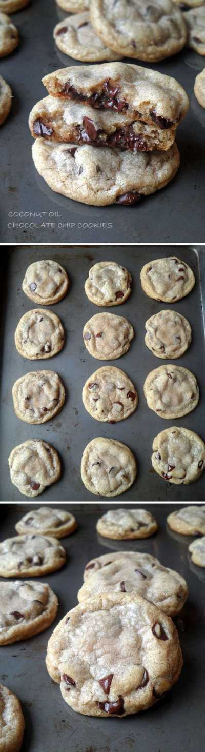 Chocolate Chip Cookies With Coconut Oil
 Coconut Oil Chocolate Chip Cookies