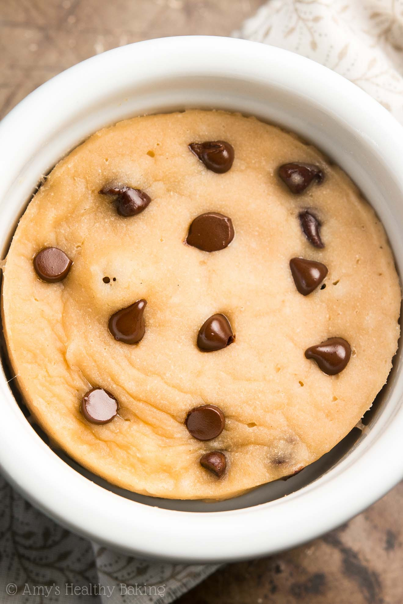 Chocolate Chip Mug Cake
 Skinny Single Serving Chocolate Chip Mug Cake Recipe