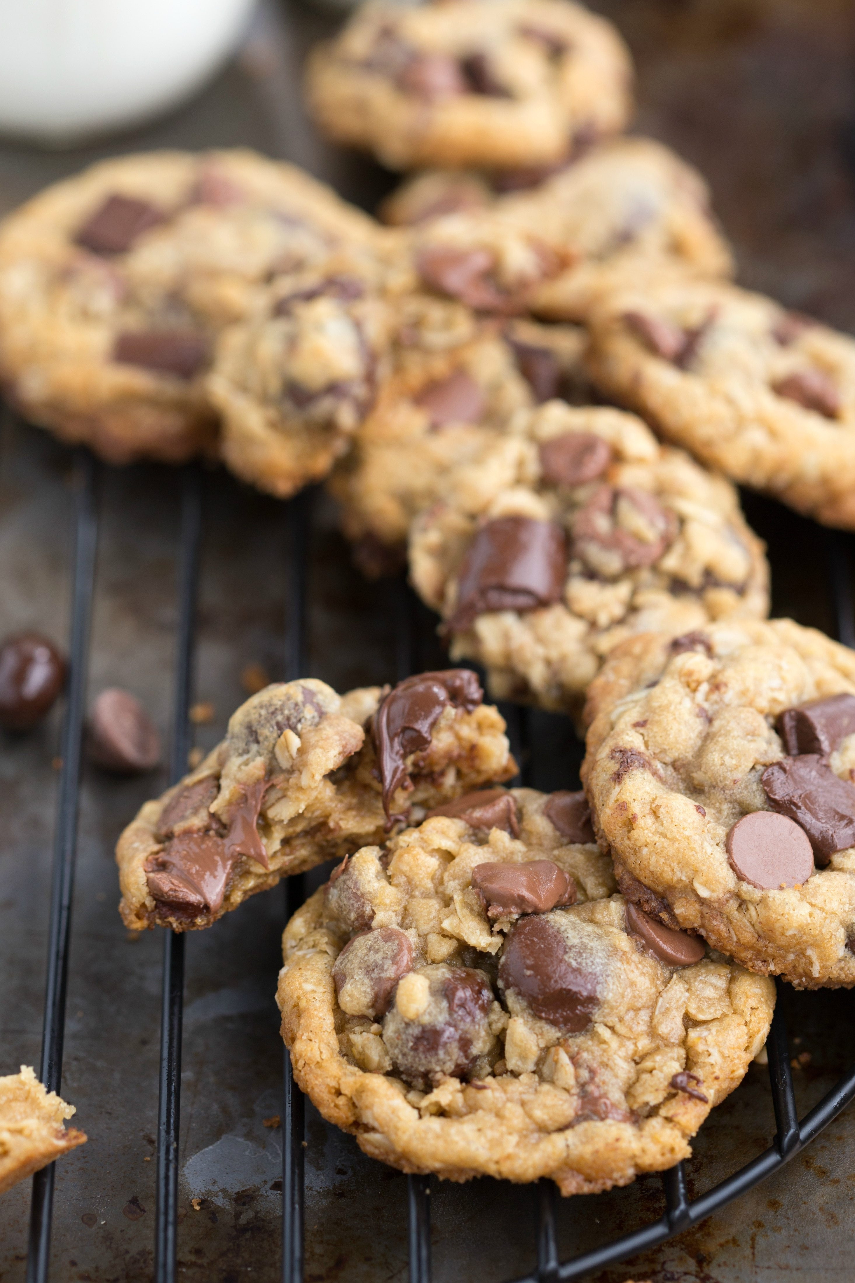 Chocolate Chip Oatmeal Cookies
 Healthier Oatmeal Chocolate Chip Cookies with Dark