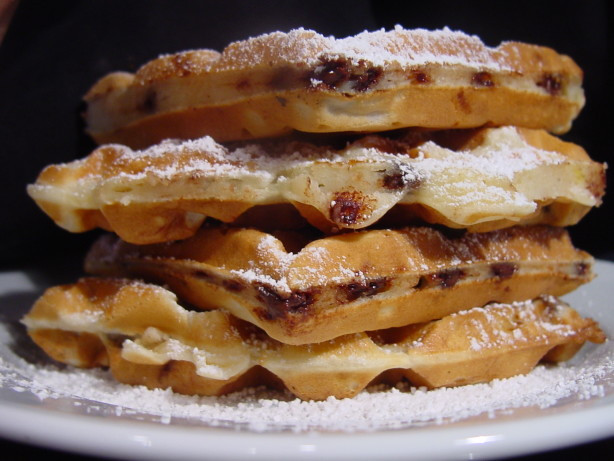 Chocolate Chip Waffles
 Banana Chocolate Chip Waffles Recipe Food