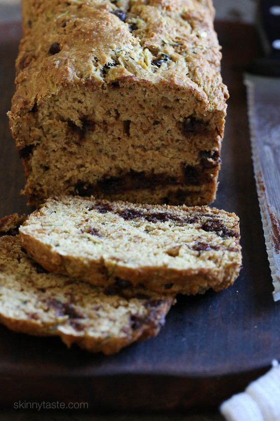 Chocolate Chocolate Chip Zucchini Bread
 Low Fat Chocolate Chip Zucchini Bread