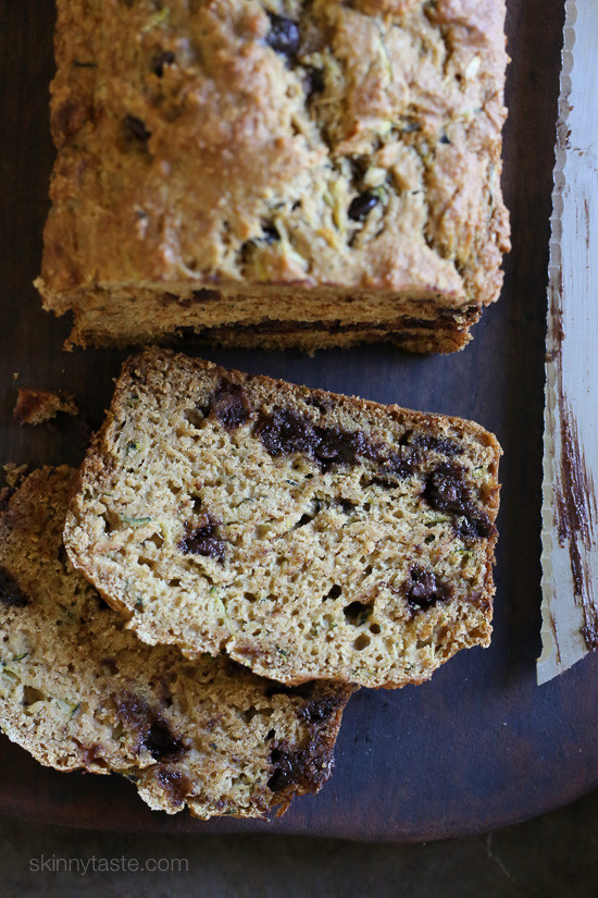 Chocolate Chocolate Chip Zucchini Bread
 Low Fat Chocolate Chip Zucchini Bread