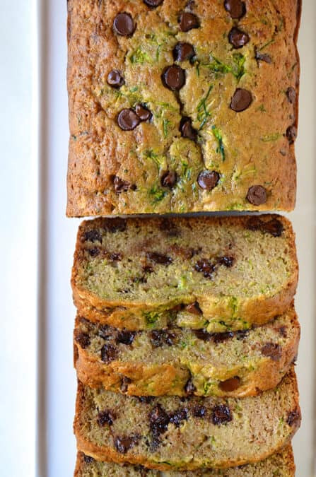 Chocolate Chocolate Chip Zucchini Bread
 Just a Taste