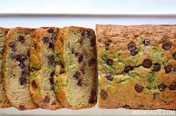 Chocolate Chocolate Chip Zucchini Bread
 Just a Taste