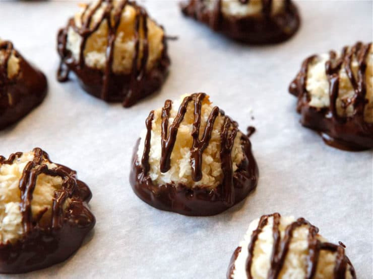 Chocolate Coconut Macaroons
 Dark Chocolate Dipped Coconut Macaroons Passover Recipe