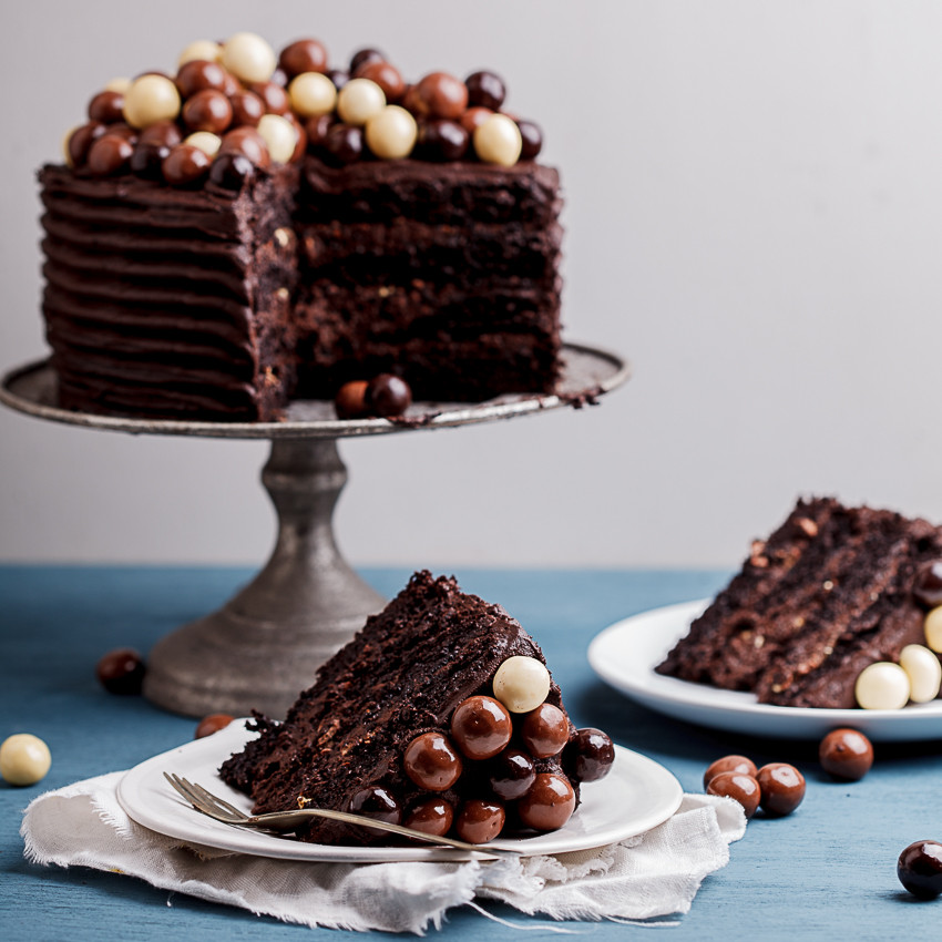 Chocolate Coffee Cake
 Double coffee chocolate cake with chocolate fudge frosting