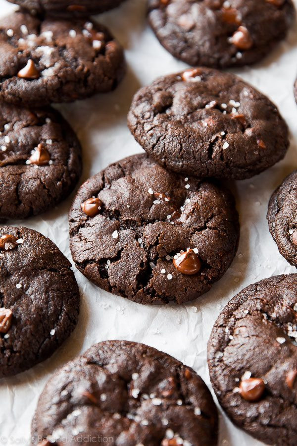 Chocolate Cookie Recipe Cocoa Powder
 Salted Dark Chocolate Cookies Sallys Baking Addiction