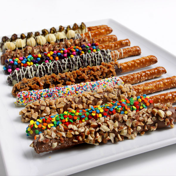 Chocolate Covered Pretzels
 Gourmet Chocolate Dipped Pretzels by GourmetGiftBaskets