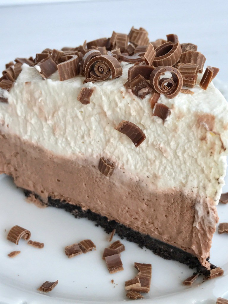 Chocolate Cream Pie
 no bake double chocolate cream pie To her as Family