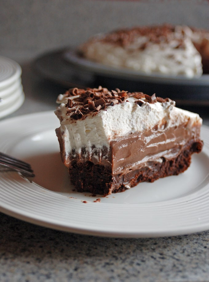 Chocolate Cream Pie With Pudding
 Homemade Brownie Bottom Chocolate Pudding Pie