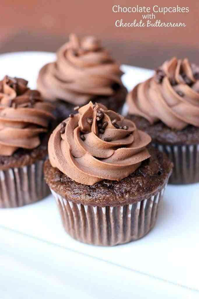 Chocolate Cupcakes Recipe
 Chocolate Cupcakes with Chocolate Buttercream Frosting