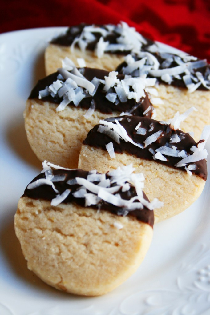 Chocolate Dip Shortbread Cookies
 Chocolate Dipped Lemon Shortbread