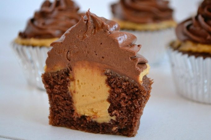 Chocolate Filling Cupcakes
 Double Chocolate Peanut Butter Filled Cupcakes