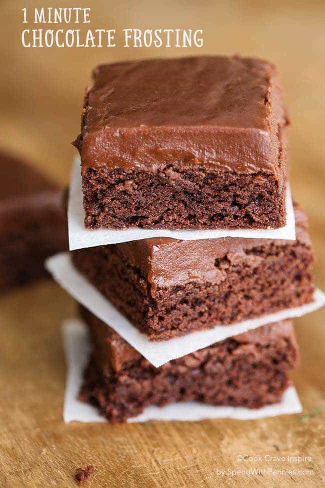 Chocolate Frosting For Brownies
 e Minute Easy Chocolate Frosting Spend With Pennies