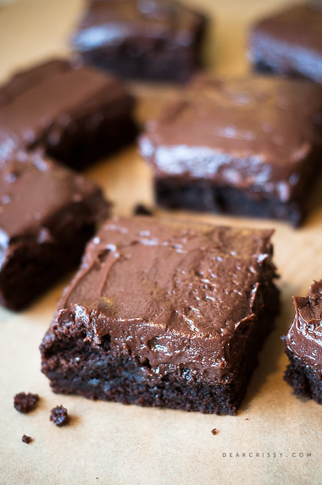 Chocolate Frosting For Brownies
 Fudgy Brownies with Chocolate Cream Cheese Frosting